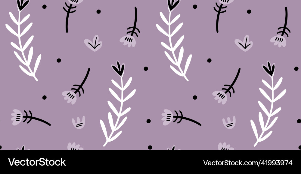 A botanical seamless pattern A botanical seamless pattern vector image