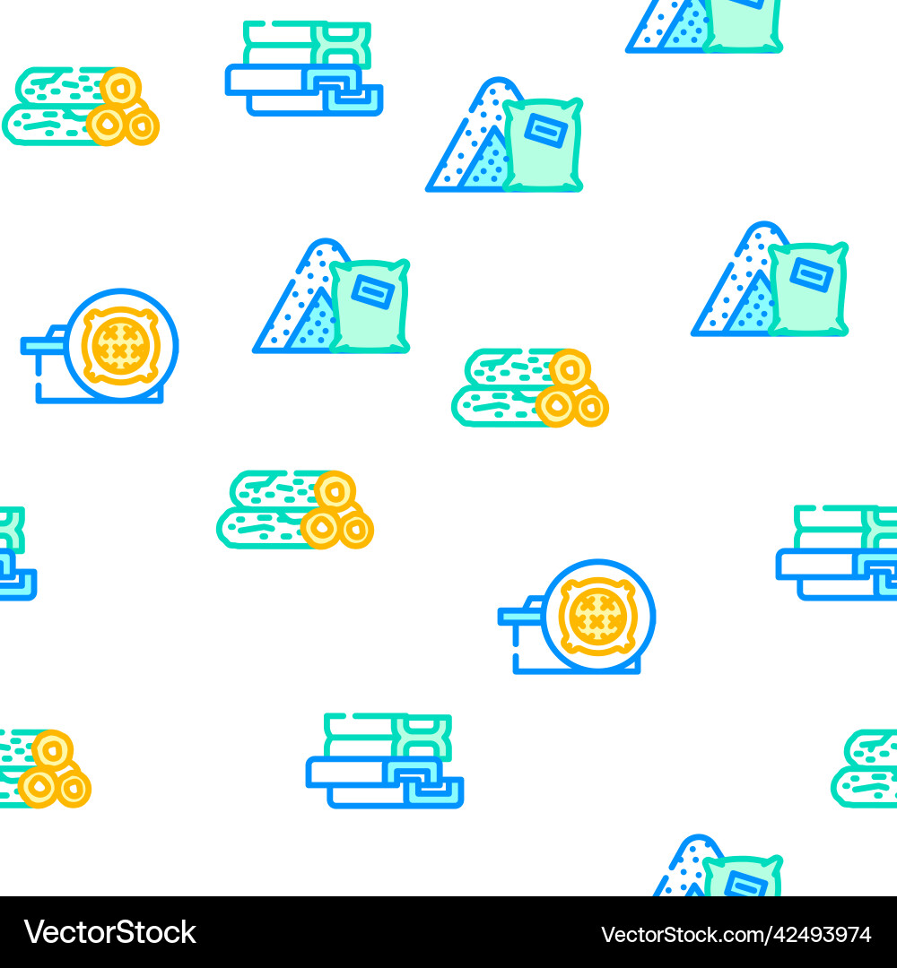 Building material seamless pattern vector image