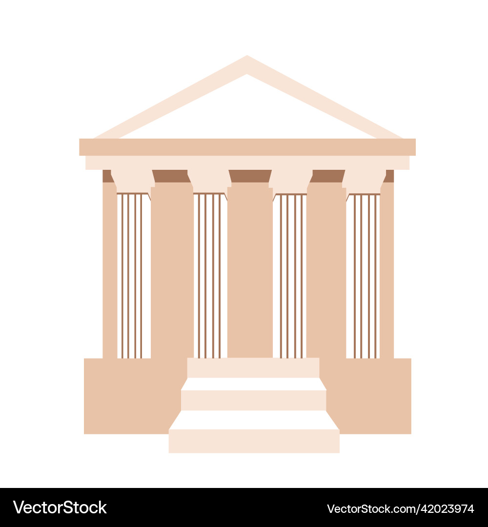 Building with columns stock Building with columns stock vector image