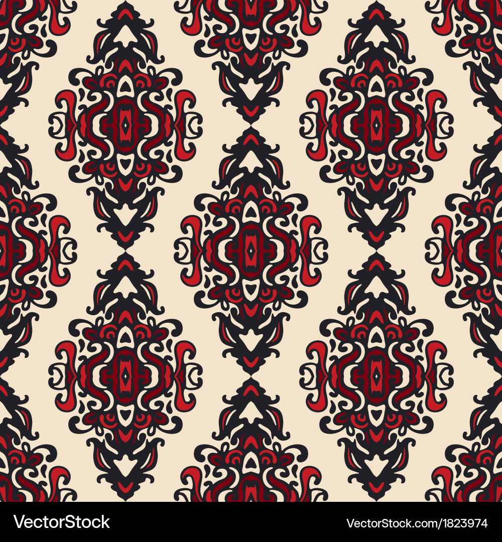 Damask seamless pattern Vector Image