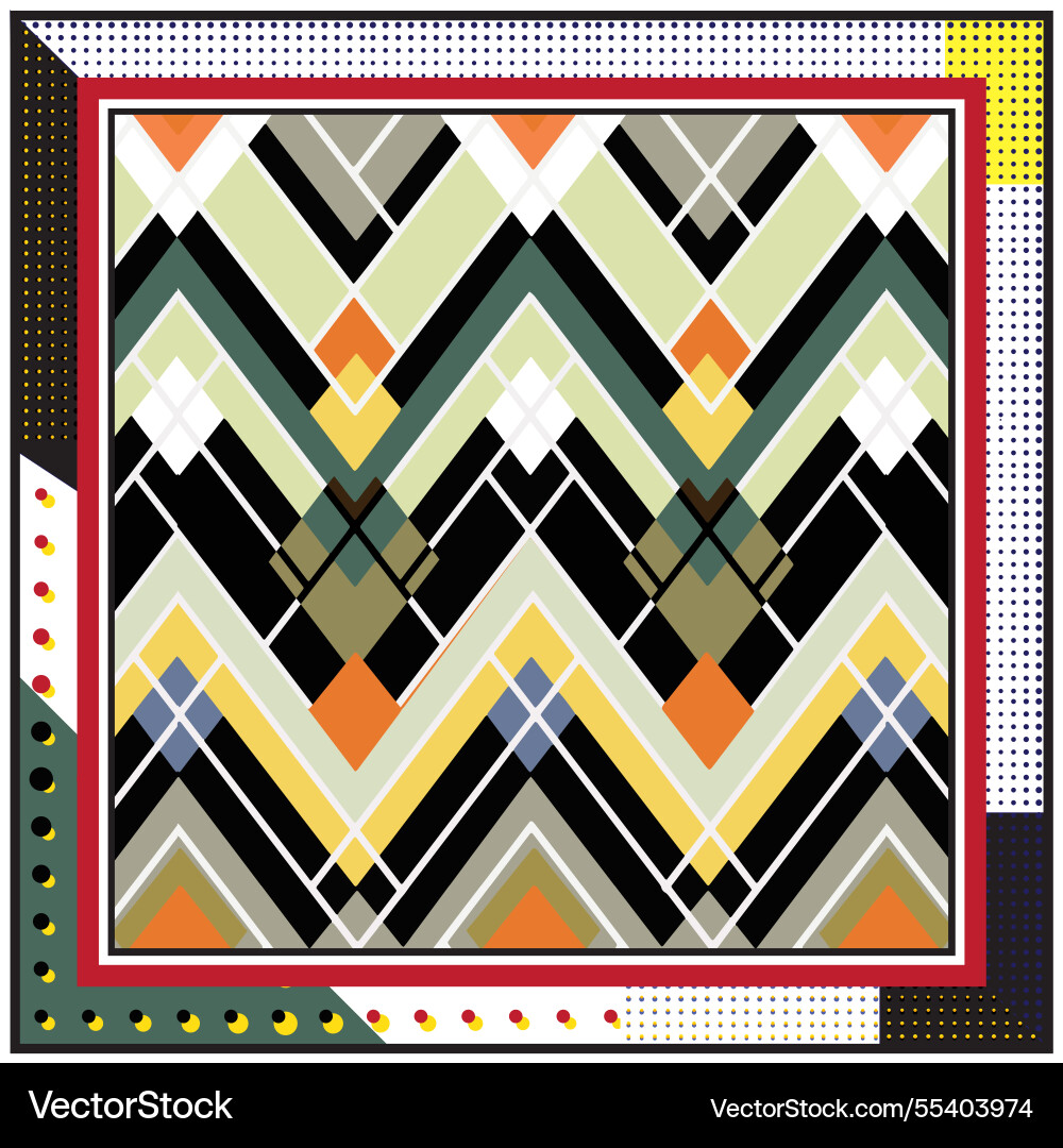 Decorative beautiful triangular shape print Decorative beautiful triangular shape print Vector Image