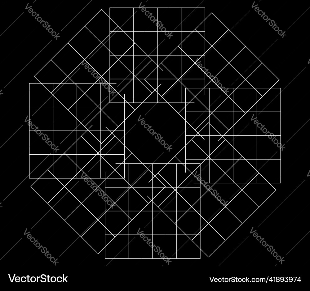 Mirrored tweaked irregular grid mesh grating Mirrored tweaked irregular grid mesh grating vector image