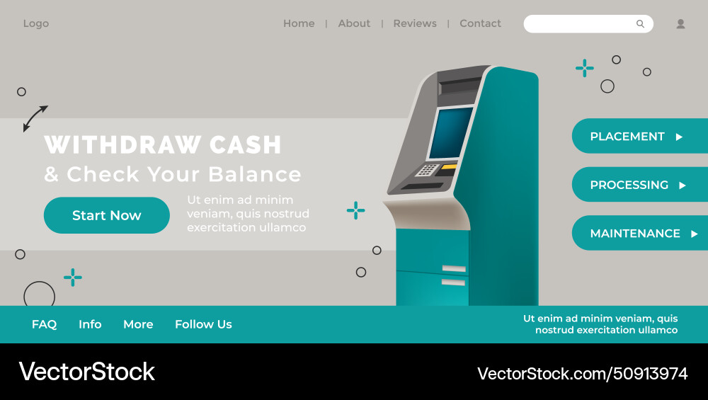 Modern atm machine vector image