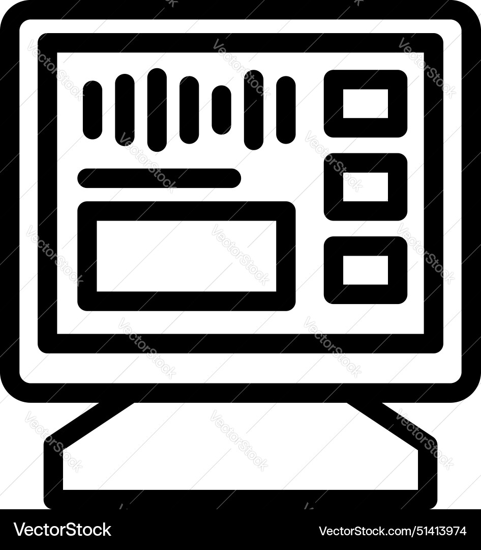 Modern computer monitor icon design Modern computer monitor icon design vector image