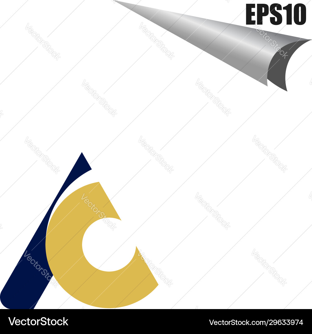 Simple ac initial monogram design template Simple ac initial monogram design template Vector Image