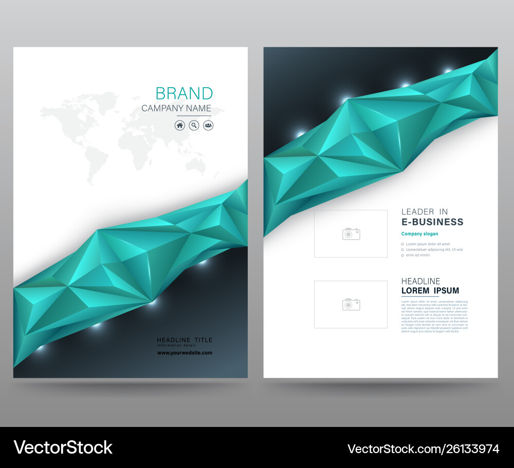 Template annual report Royalty Free Vector Image