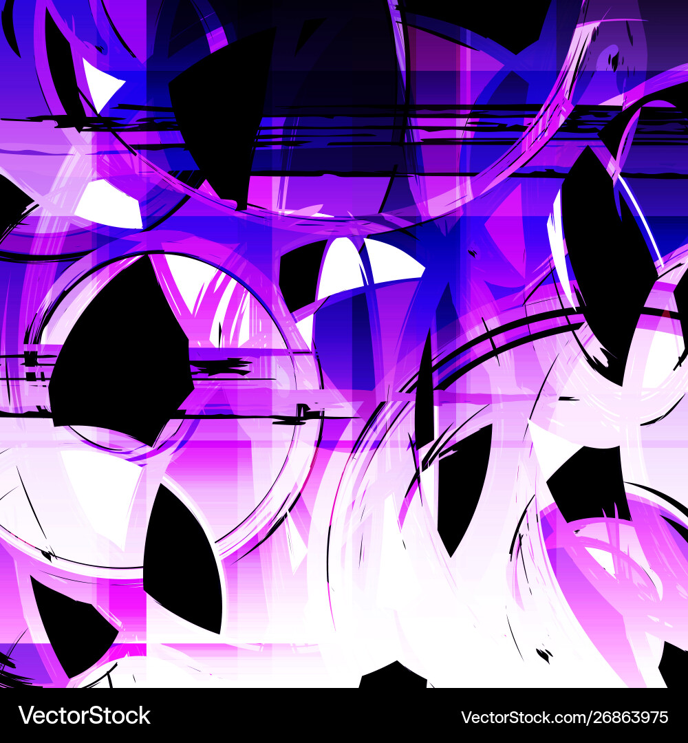 Abstract Colorful Pattern - Graffiti Style Vector Image