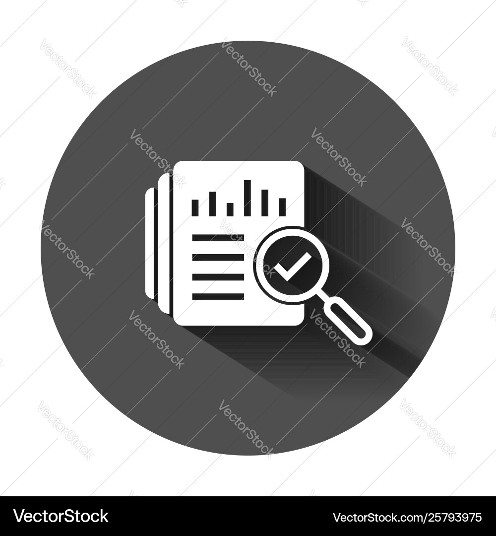 Audit document icon in flat style result report Audit document icon in flat style result report vector image