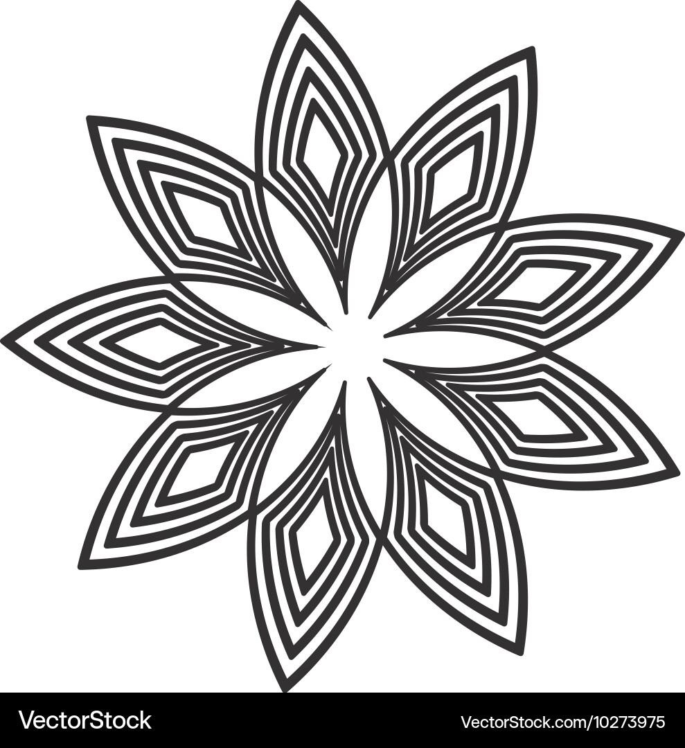 Boho style retro isolated vector image