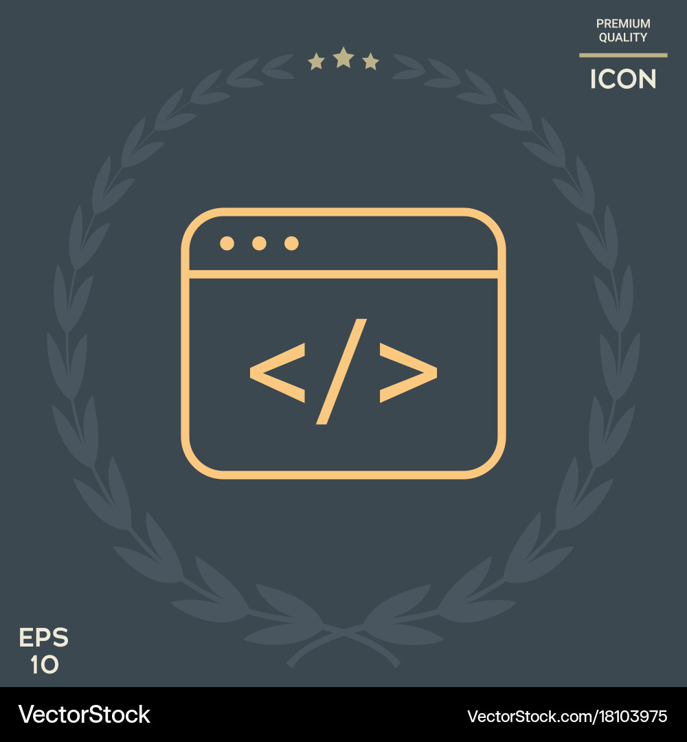 Code editor icon Vector Image