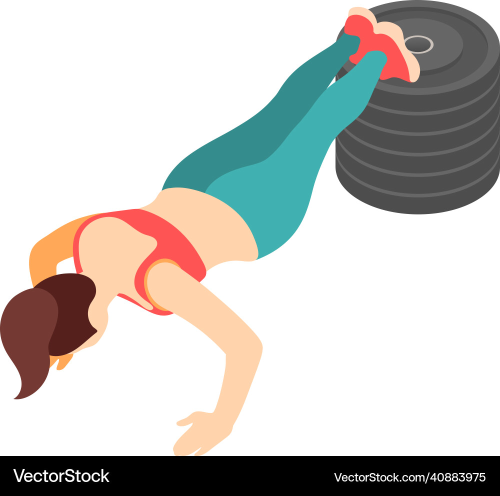 Crossfit push ups composition Crossfit push ups composition vector image