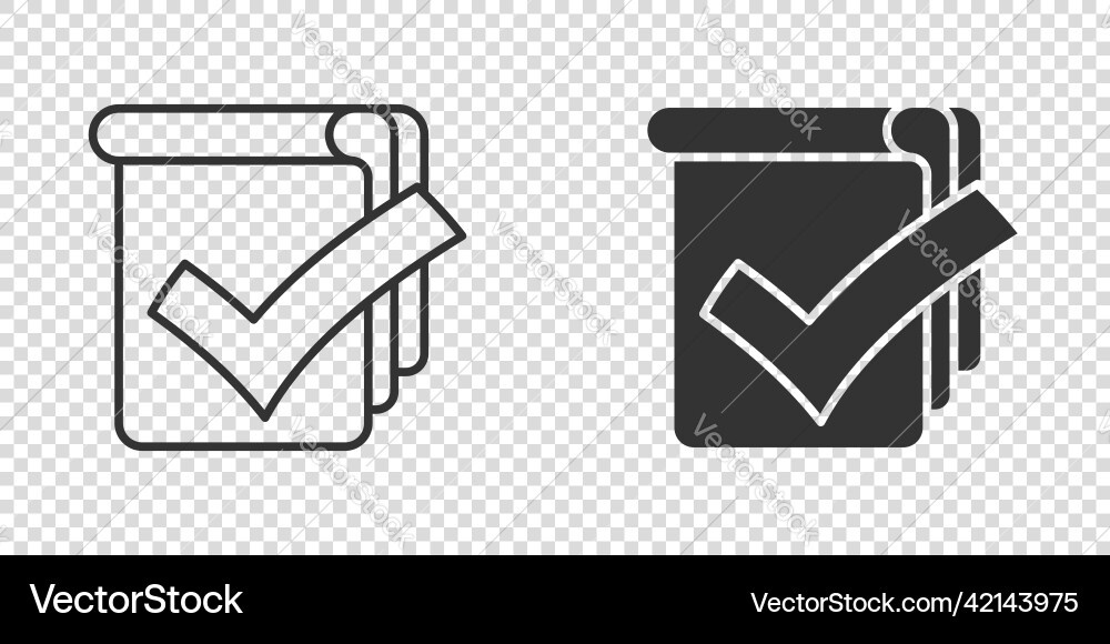 Document checklist icon in flat style report Document checklist icon in flat style report Vector Image