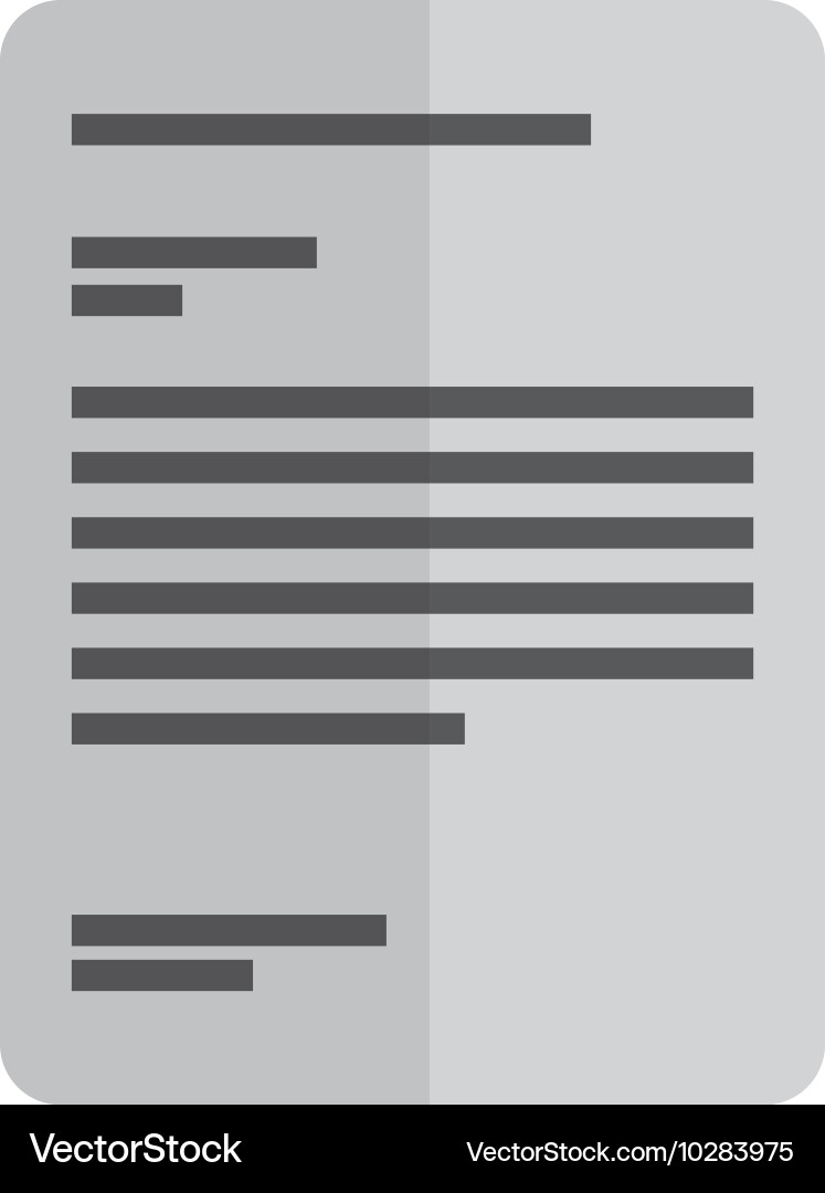 Document paper file isolated icon Vector Image