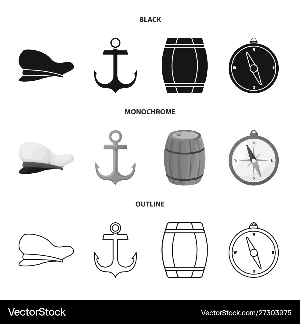 Isolated object journey and seafaring symbol Isolated object journey and seafaring symbol vector image