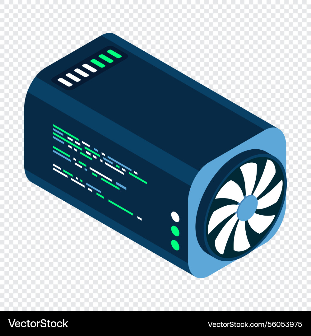 Isometric futuristic server database Isometric futuristic server database vector image