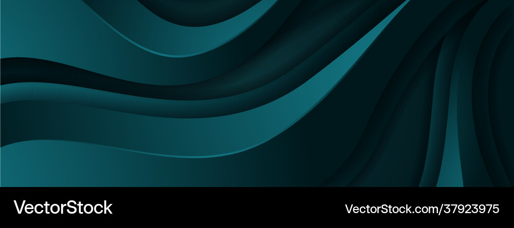 Modern 3d dynamic green background with overlap Vector Image