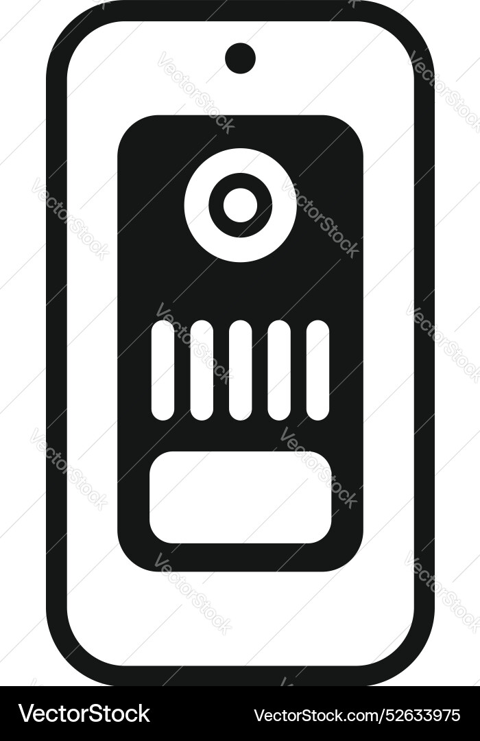 Modern intercom system displaying access control Modern intercom system displaying access control vector image
