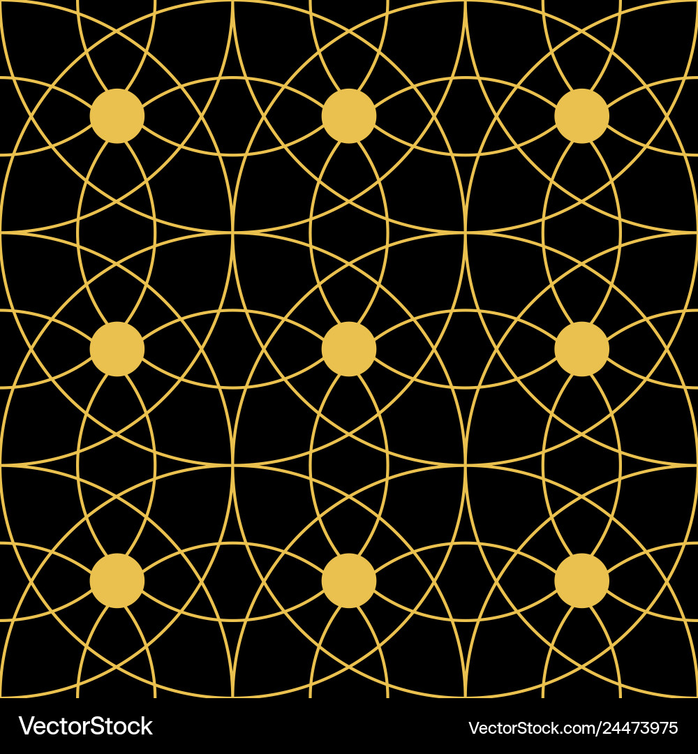 Seamless pattern of circular lines Vector Image