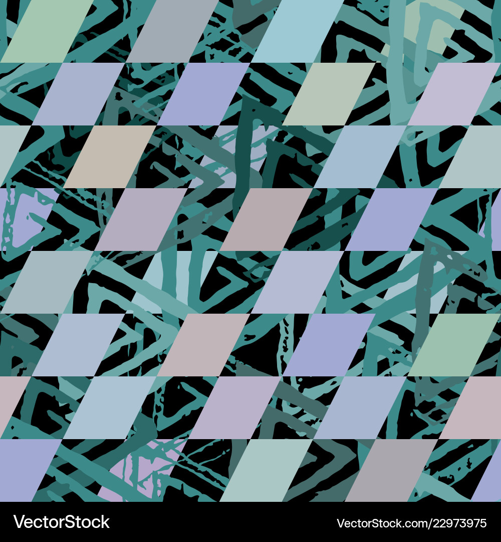 Seamless pattern with textured triangles Seamless pattern with textured triangles vector image