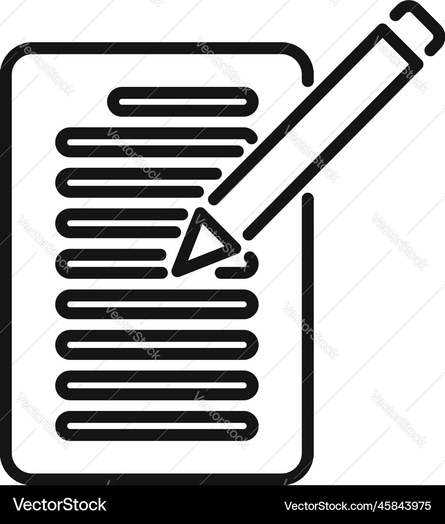 Write technical document icon outline Write technical document icon outline vector image