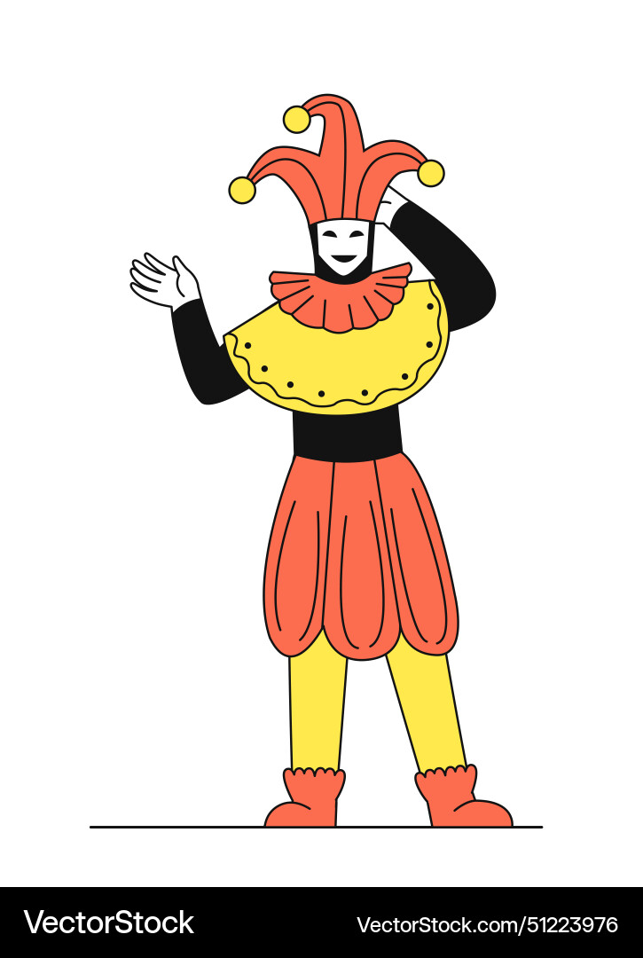 Ancient masquerade character simple Ancient masquerade character simple Vector Image