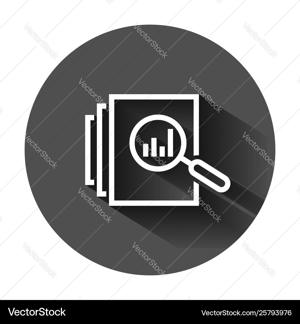 Audit document icon in flat style result report Audit document icon in flat style result report vector image