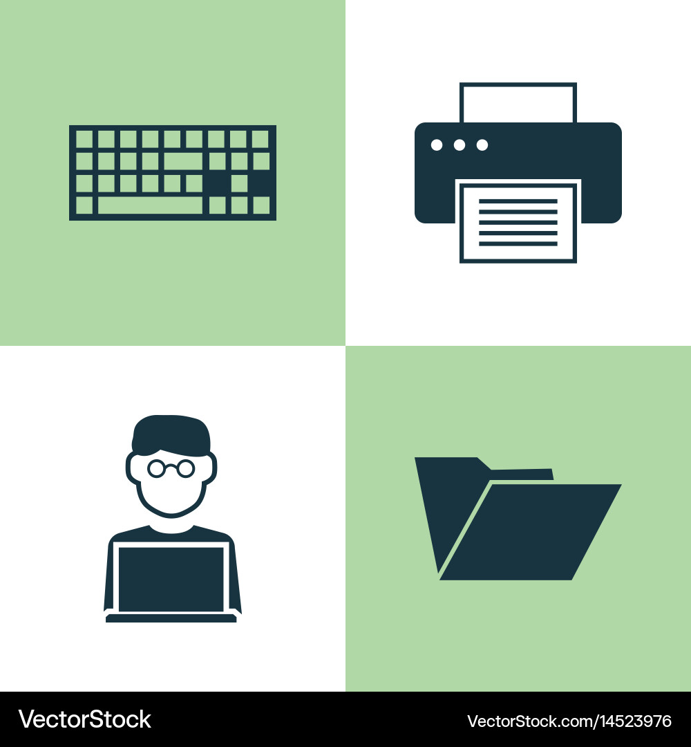 Computer-Icons Set Sammlung von Programmierer Vektorbild