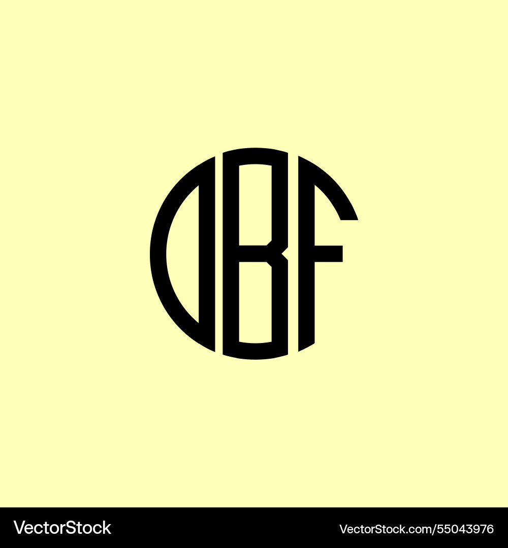 Creative rounded initial letters dbf logo Vector Image