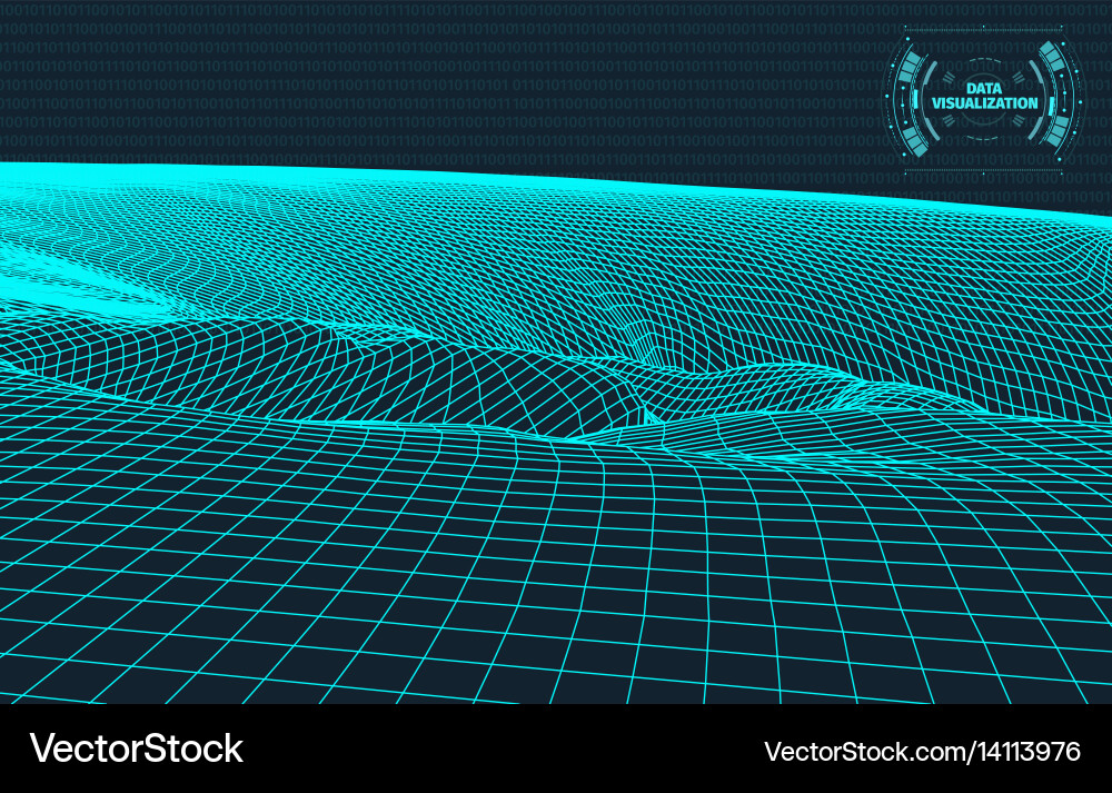 Data visualization background futuristic design Vector Image