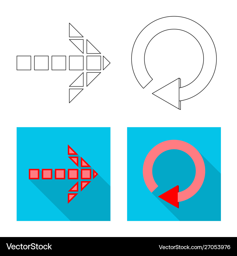 Design element and arrow icon Vector Image