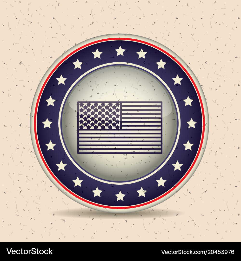 Flag inside button of vote concept Vector Image