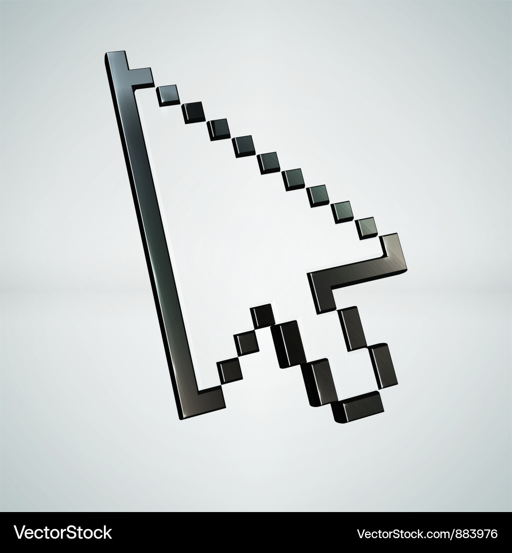 Modern 3D Mouse Cursor vector image