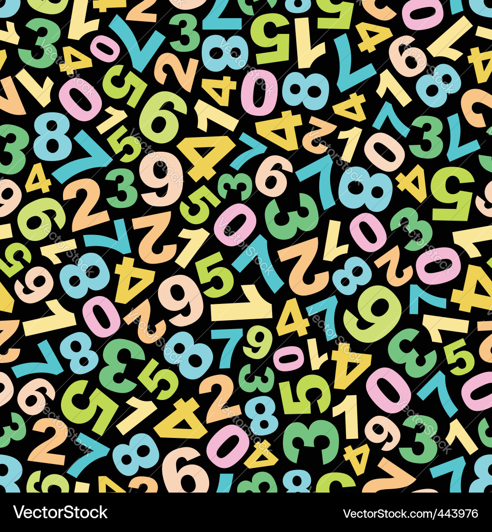 Number Pattern Background Vector Image