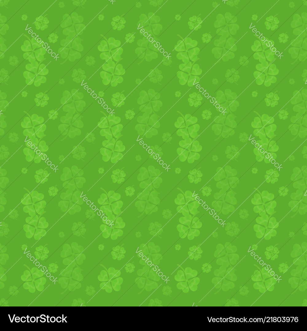 Pattern from four leaf clover - st patricks day Vector Image
