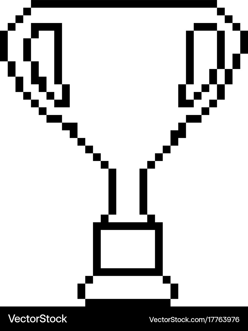 Pixelated trophy game award – Royalty-Free Vector | VectorStock
