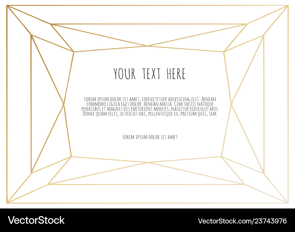 Polygonal frame border with copy space vector image