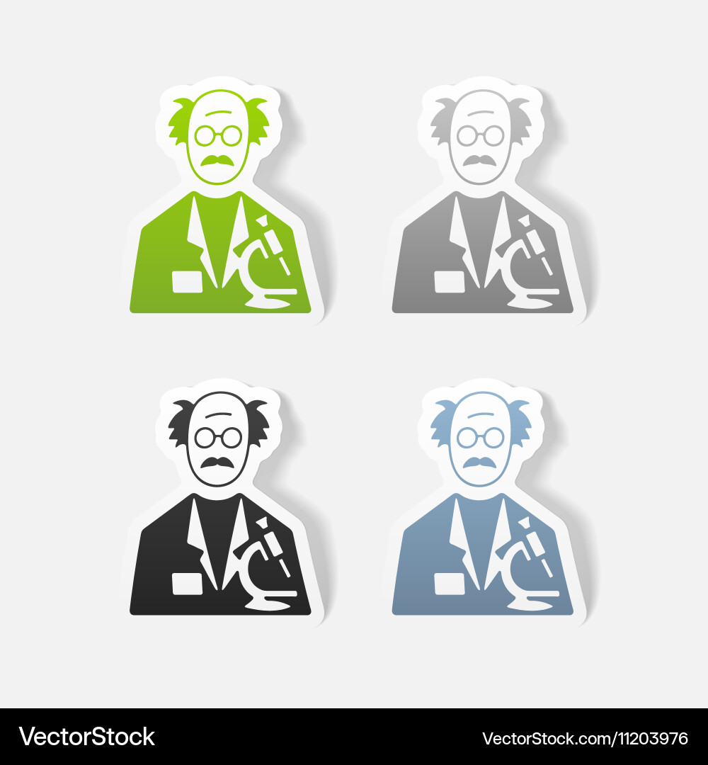 Realistic design element scientist Vector Image