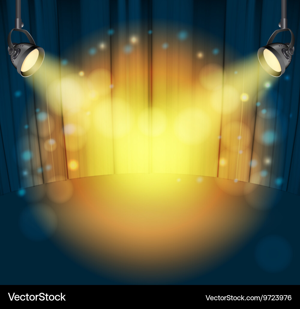 Stage Lights Backdrop Royalty Free Vector Image
