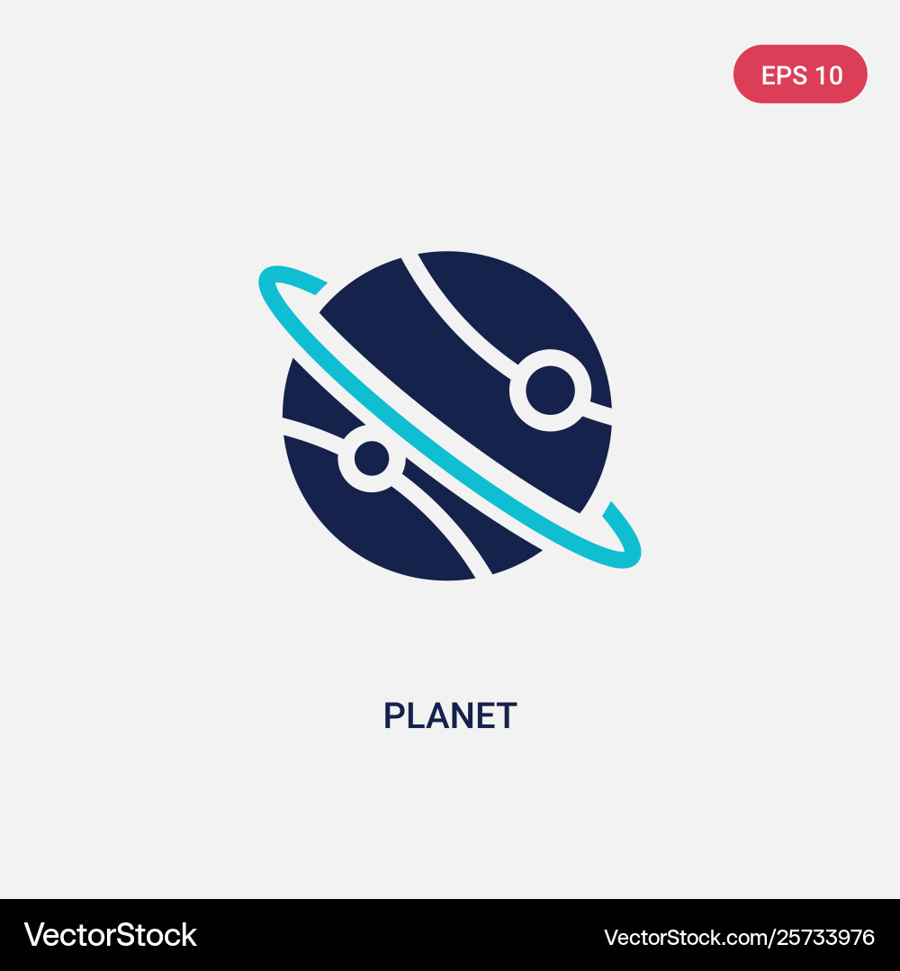 Two color planet icon from astronomy concept Two color planet icon from astronomy concept vector image