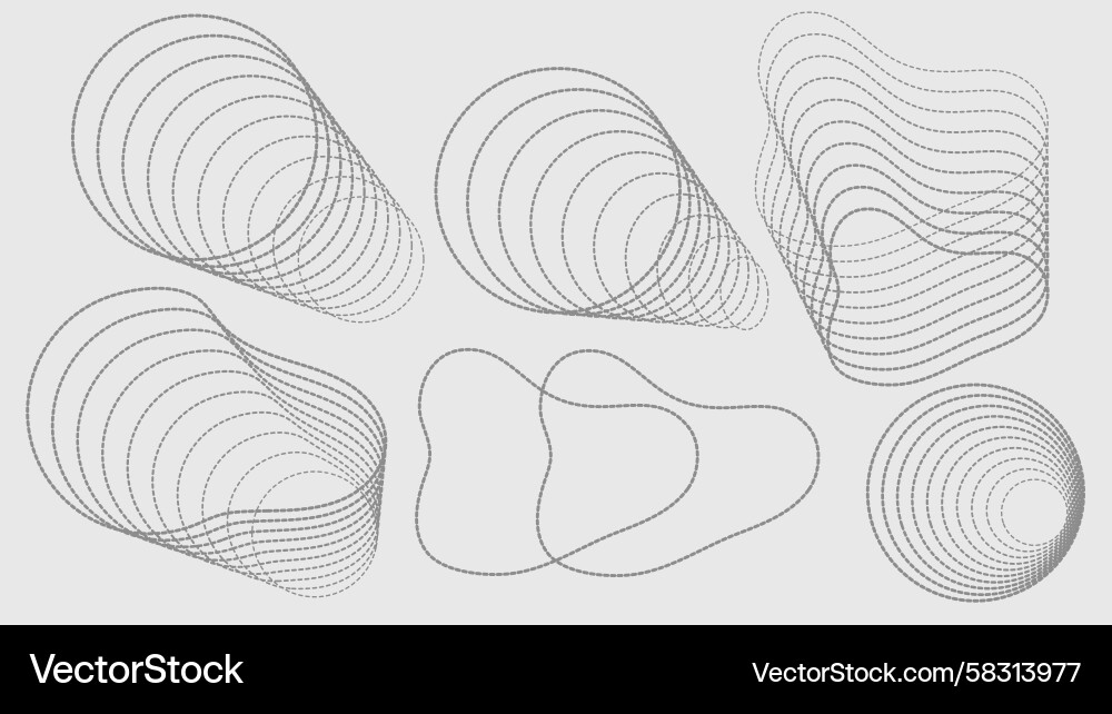 Abstract Fluid Lines Wave Pattern Vector Image