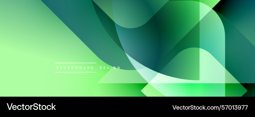Abstract green gradients overlap creating dynamic Vector Image