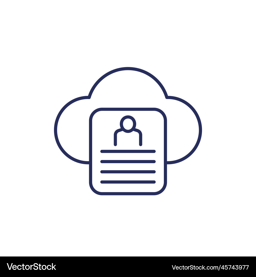 Account backup icon line Account backup icon line vector image
