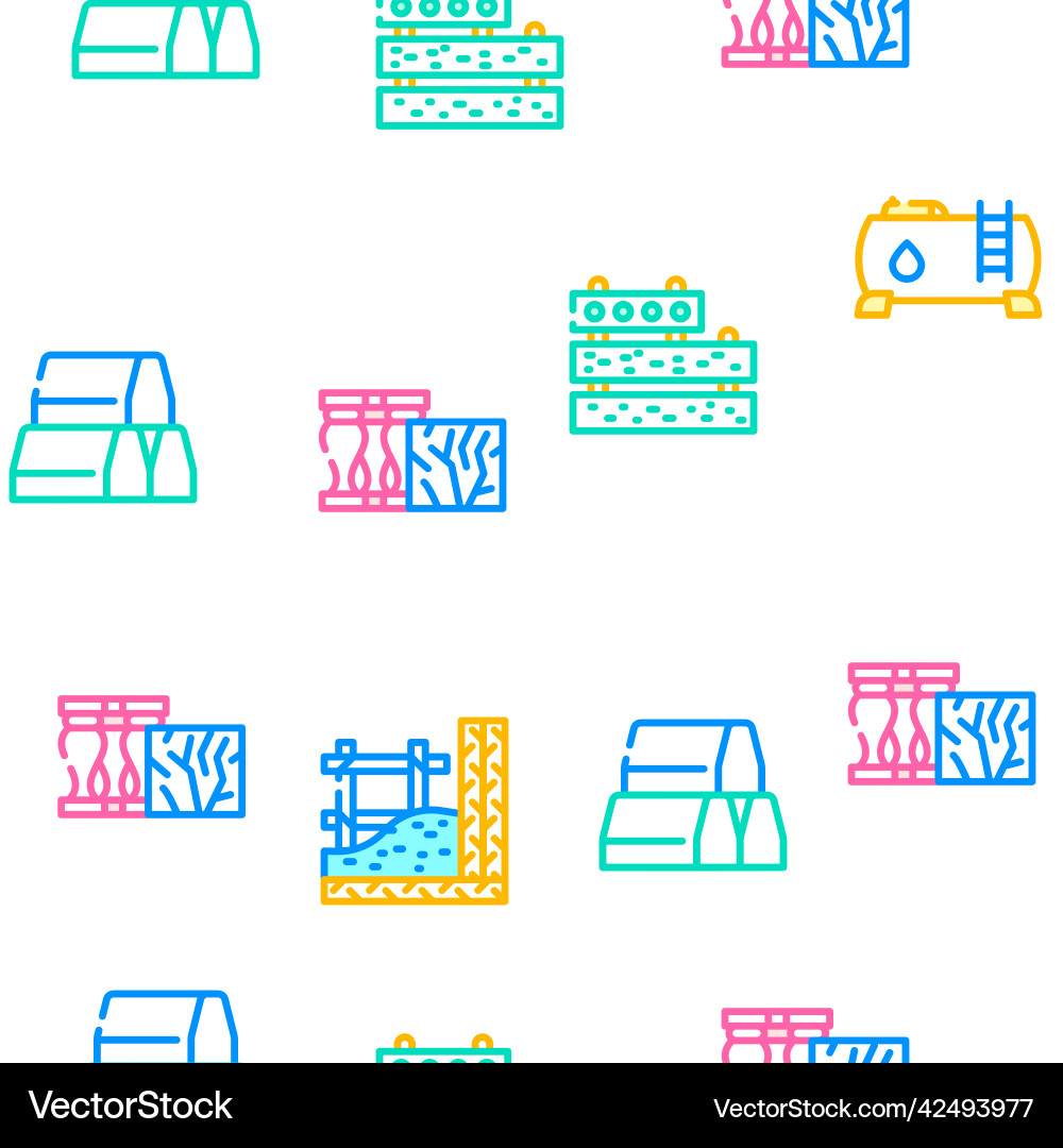 Building material seamless pattern Vector Image