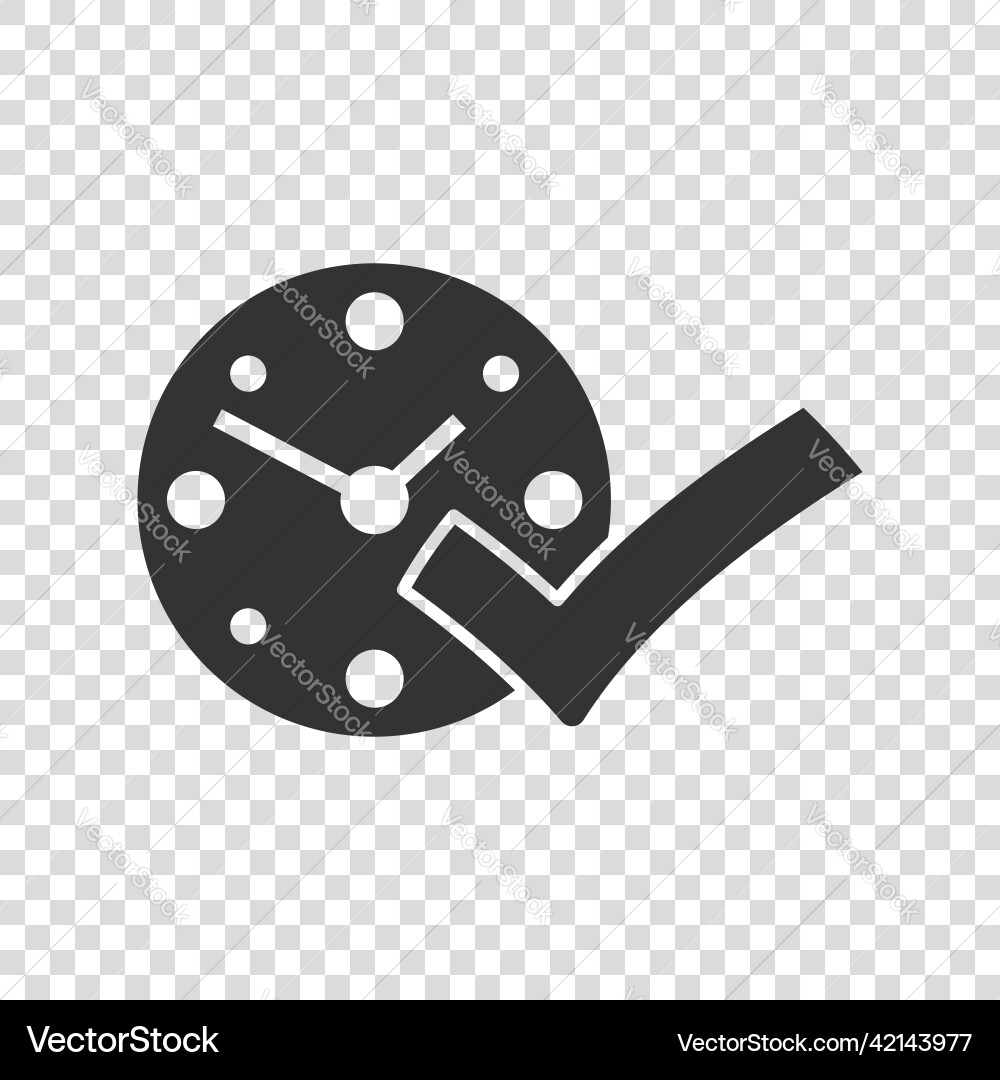 Clock check mark icon in flat style timer Vector Image