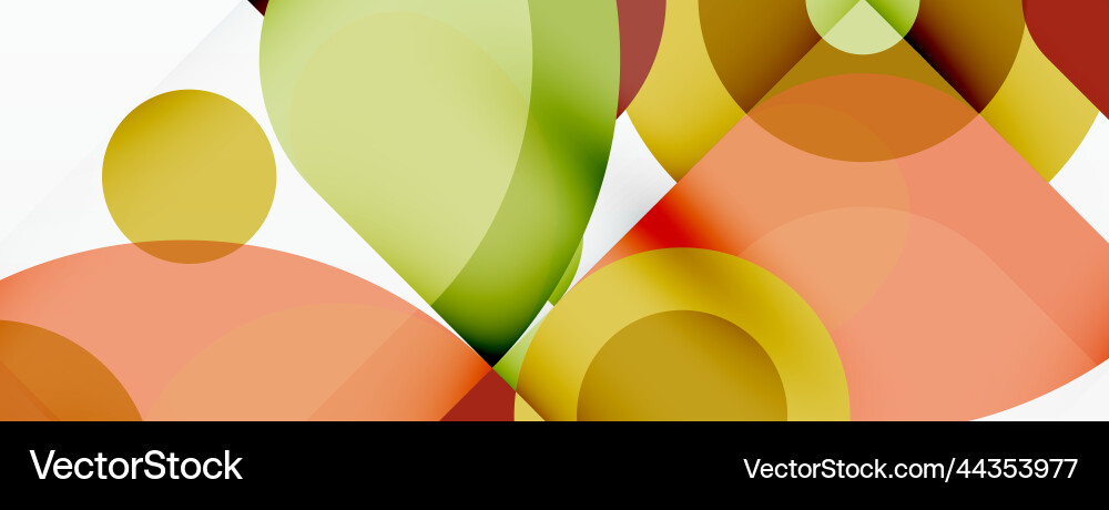 Colorful round shapes circles and triangles Colorful round shapes circles and triangles vector image