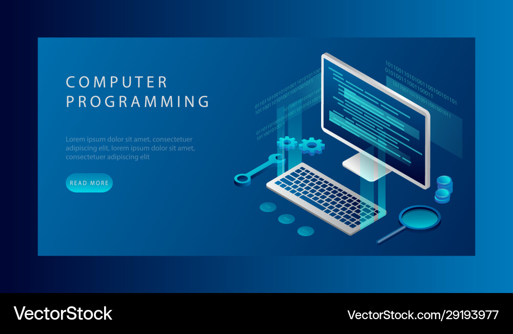 Computer programming concept software development Computer programming concept software development vector image