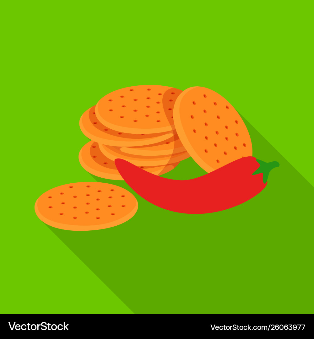 Cracker and cookie icon Vector Image