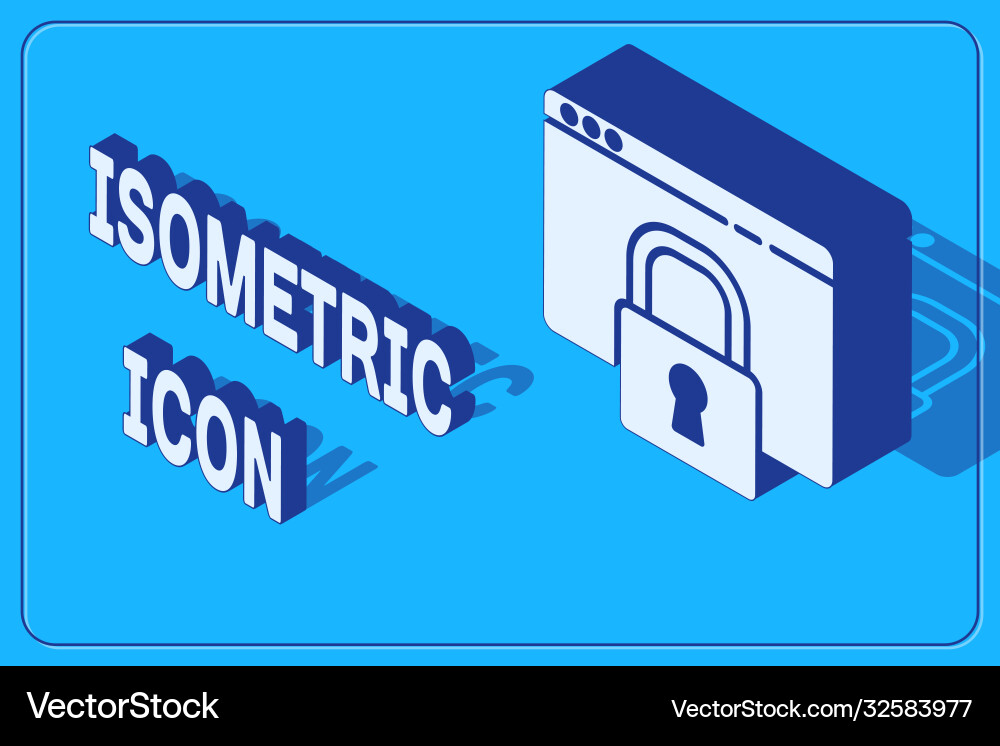 Isometric secure your site with https ssl icon Isometric secure your site with https ssl icon vector image