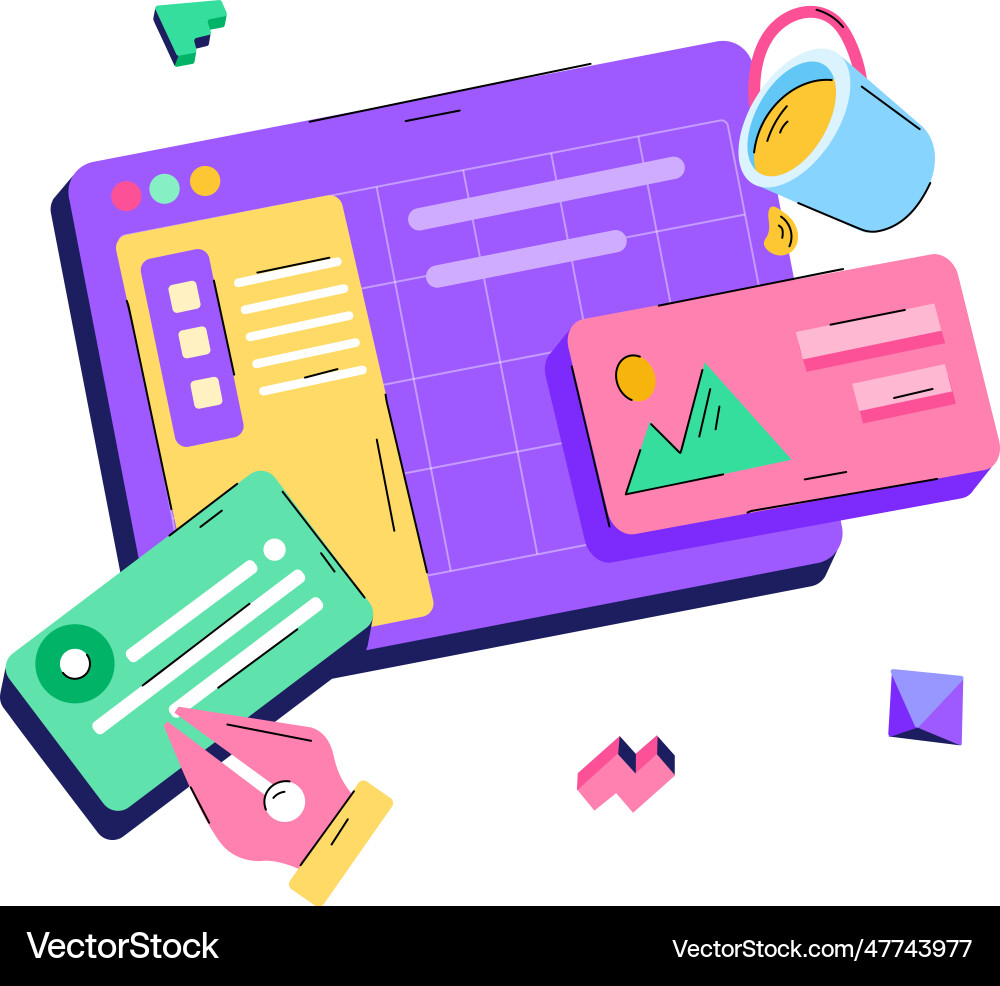Layout designing Vector Image