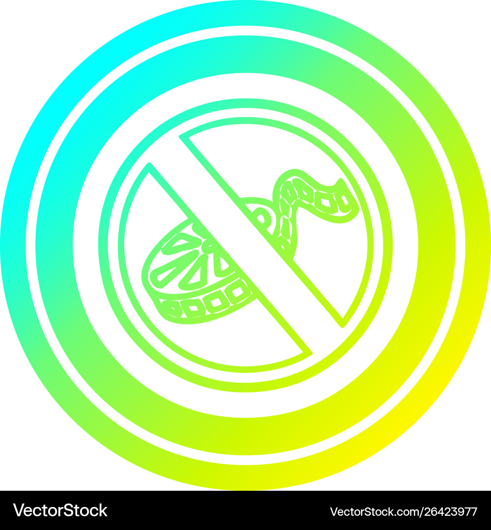 No filming circular in cold gradient spectrum vector image